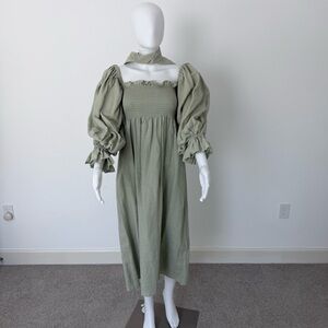 Sleeper Sage Long Sleeve Dress with Hair Tie
